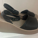 Crocs  Women's Black and Beige Wedge Sandals Photo 0