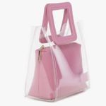 STAUD 💕💕 Mini Shirley Tote Bag ~ Clear Pink NWT Photo 10