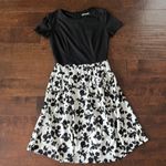 NWT Women's Casual Party Dress Pockets Puffy Swing Black & White MSRP $51 Size L Photo 5