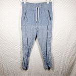 Athleta Blue Chambray Cabo Linen Jogger Pants Photo 1