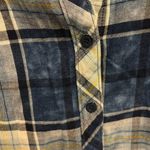 Cloth & Stone  BLUE WITH YELLOW STRIPE PLAID LONG SLEEVE BUTTONDOWN SHIRT SIZE XS Photo 2