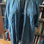 Torrid denim white polka dot raw hem 2x button down shirt Photo 0