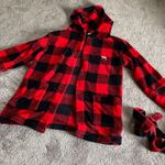 PINK - Victoria's Secret Pink VS Checkered Fleece Robe SIZE XS/S Photo 0