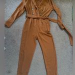 SheIn NWOT burnt orange long sleeve jumpsuit Photo 1