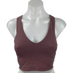 Alo Yoga Dusty Purple V Neck Racerback Workout Running Athletic Crop Top Size S Photo 0