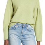 Kirious NWOT Melon Green Mock Neck Sweater Photo 0