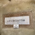Liz Claiborne new beige suede coat with zip up front and faux fur trim! Photo 8
