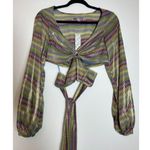 Urban Outfitters  UO Kary Keyhole Tie-Back Top Blouse Size Small NWT! Photo 3