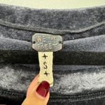 We The Free  People Velvet Pullover Sweatshirt Long Sleeve Gray Small Sweater Photo 3