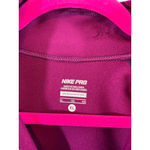 Nike Women's  Pro Long Sleeve 1/4 Zip Tee XL Magenta Navy Photo 2