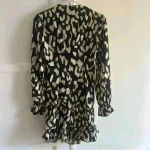 None Women Multicolored Allover Print  Sleeve  Ruffle Dress size S Photo 5