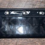 Michael Kors  Black on Black Logo GOLD Stud Full Zip Bi-Fold Wallet Photo 0