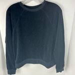 Banana Republic Women's XS Black Velour Crewneck Sweatshirt Casual Photo 2