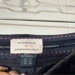 Anthropologie The Essential Velvet Slim Trousers Black Size 6 Chic Dress Pants Photo 2