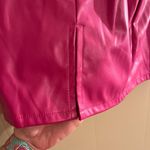 Floerns Large Hot Pink Faux Leather Bodycon Split Mini Skirt Photo 3