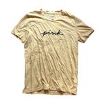 Pink by Victoria's Secret Yellow Comfy Sleep Shirt Women's Size Medium Photo 0