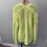 Anthropologie  Serenity Open Cardigan Knit Sweater Lime Yellow Green XS/S Photo 1
