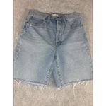 Madewell  Shorts Women's Size 24 Baggy Denim‎ Blue Jean Bermuda Button Fly Photo 1