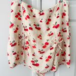 Farm Rio Cherry Print Linen Blend Skort, Size XL Photo 6