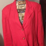 Eddie Bauer Vintage Linen/Nylon Red Blazer Size Medium Photo 1