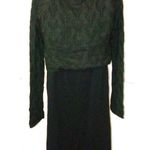 New Womens NWT PrAna Everly 2 Piece Detachable Tank Sweater Dress Black L Green Size L Photo 2