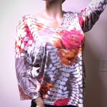 JM Collection Embellished Festive Floral Long Sleeve Shirt | Top Photo 4