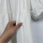Elegant White Puff Sleeve s Dress tiered square neckline babydoll mini Size undefined Photo 9