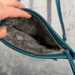 Eloquii  Crossbody Bag Teal Blue Green Snakeskin Embossed Foldover Purse Chic Photo 8