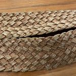 American Eagle  Brown Metallic Gold Braided Leather Belt Womens Size S / M Photo 8