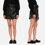 NWT Sea New York Ayden Lamb Leather Mini Skirt with wide belt in Size 0 Black Photo 6
