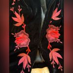Anthropologie Ett:twa by  Cropped Velvet Floral Embroidered Jacket/Blazer Photo 6