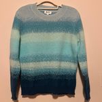 Candace Cameron Bure Teal Ombre Women's Sweater Blue Photo 1