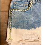 Free People  Embroidered Denim 27"‎ Cut Off Bleached Shorts Distressed Coachella Photo 1