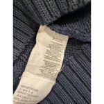 Carven heavy Cable knit cotton blue toggle button pullover Mockneck sweater Size L Photo 7