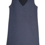 Etam‎ Womens Dress Size US 4 Blue Geometric Sleeveless V Neck Photo 0