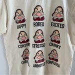 Disney Store Neutral Snow White Grumpy Moods Dwarfs Tee T-Shirt 100% Cotton M Photo 3