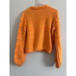 Tularosa  Orange Open Weave Sweater Size Small Photo 2