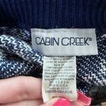 Cabin creek  Snowman Snow Flake Winter Christmas Holiday Vest Blue Large Knit Photo 1