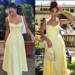 House Of CB ‎ 'Carmen' Buttercup Bustier Sundress yellow NWOT size M Photo 1
