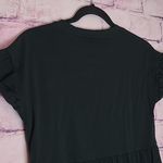 J. CREW FACTORY FLUTTER SLEEVE T SHIRT DRESS TIERED BLACK COTTON LIGHTWEIGHT XS Photo 5