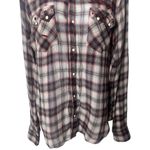 Ed Hardy Y2K  Red Black Plaid Jeweled Embroidered Buttondown Holiday Rodeo S Photo 4