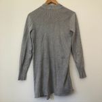 Verve Ami  Solid Gray Long Sleeve Open Front Rayon Classic Long Cardigan Sweater Photo 8