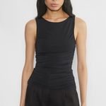 Aritzia Black Ruched Top Photo 0