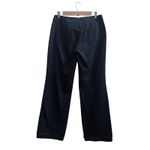 Eileen Fisher  Black Ponte Knit Stretch Pocket Zip Button Pant Small Lagenlook Photo 3