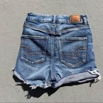 American Eagle AEO next level stretch curvy high-rise Shortie jean shorts Photo 1