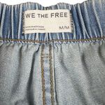 Free People We the Free Shot Caller Blue Denim High Rise Baggy Shorts Medium Photo 7