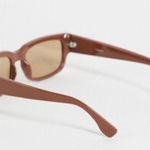 ASOS  narrow square sunglasses in light brown Photo 2