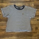 Teddy Fresh  White and Blue Crop Top Photo 0