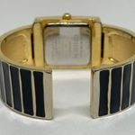 Gruen women’s quartz analog wrist watch gold black tone 26mm case MOP dial runs Photo 4