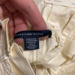 American Eagle  Cream Highest Rise Belted Paperbag Waist Cropped Wide Leg Pants Photo 2